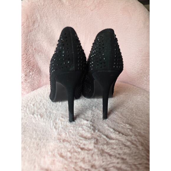 Black studded gem pointed toe pumps by Forever size 8 - Picture 7 of 9